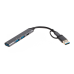 Концентратор USB Type-C/USB Maxxter 1xUSB-A 3.0, 2xUSB-A 2.0, 1xUSB-C Gray (HU3C-4P1CN-01)