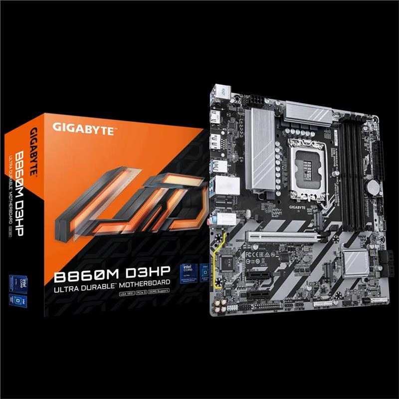 Материнська плата GIGABYTE B860M D3HP s1851 B860 4xDDR5 M.2 HDMI DP mATX