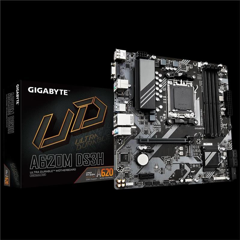 Материнська плата GIGABYTE A620M DS3H sAM5 A620 4xDDR5 M.2 HDMI DP mATX