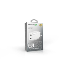 Мережевий зарядний пристрій Grand-X Fast Charge (1хUSB, 1хTypeC, 20W) White (CH-890)