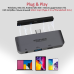 USB-хаб Promate PadHub-Pro USB Type-C 4-в-1 Grey