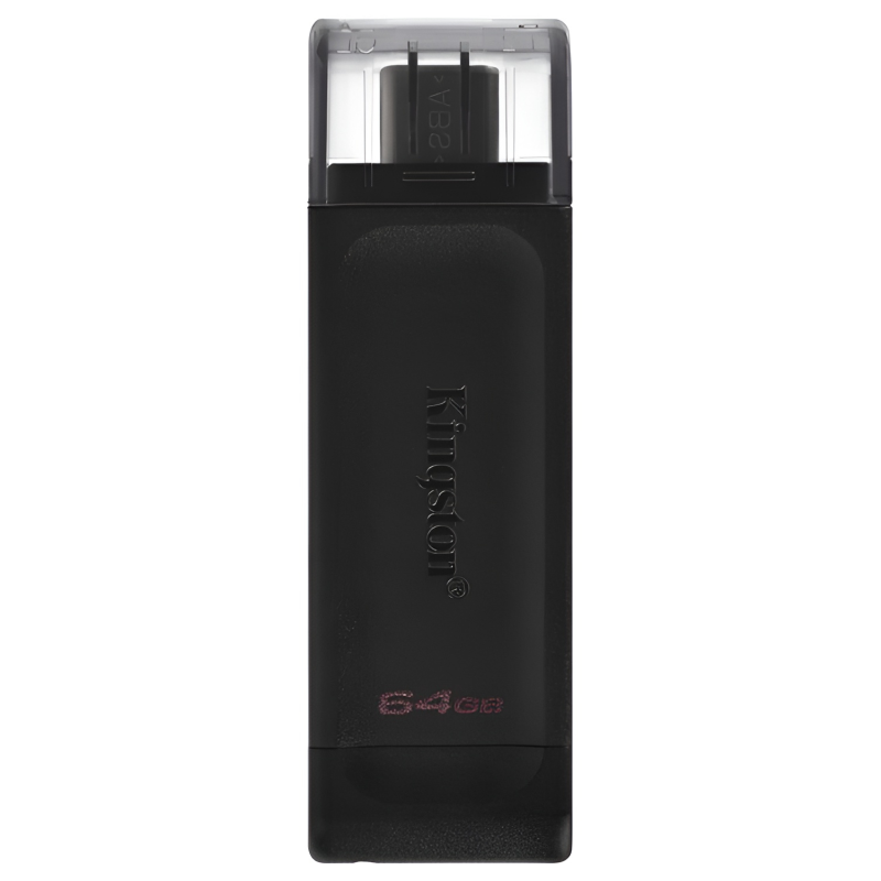 Флеш-накопичувач USB3.2 64GB Type-C Kingston DataTraveler 70 Black (DT70/64GB)