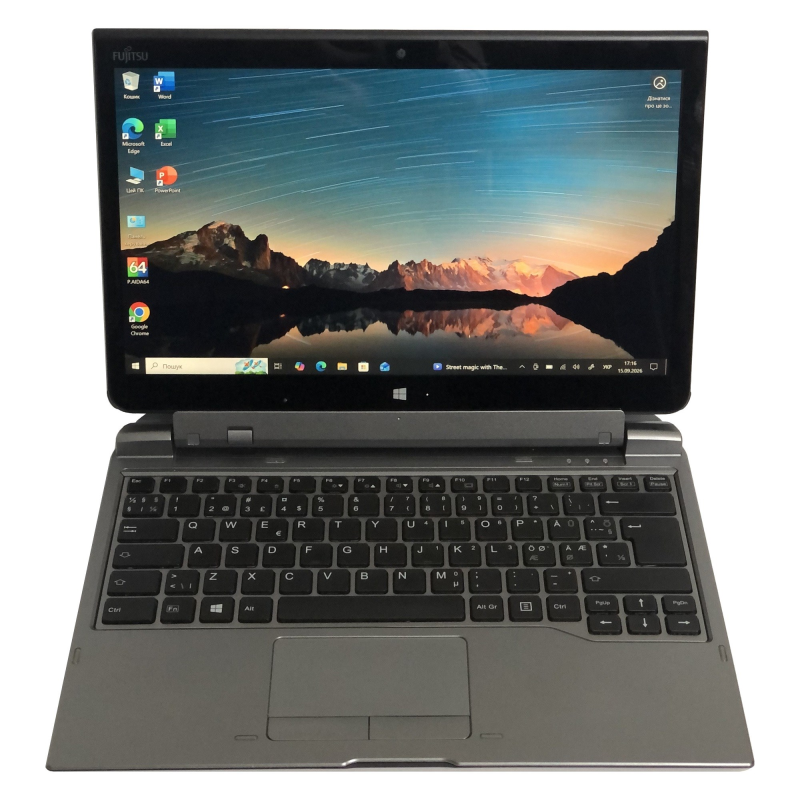 Ноутбук Fujitsu Stylistic Q736 / 13.3" FullHD IPS Touch / i5-6300U / 8GB / 256GB SSD/ 4G/LTE/ Win10Pro / сканер відбитка - Б/в