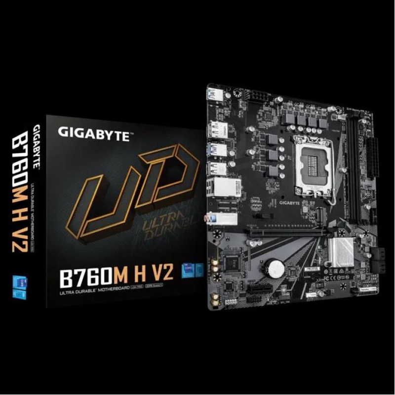 Материнська плата GIGABYTE B760M H V2 s1700 B760 2xDDR5 M.2 HDMI DP mATX