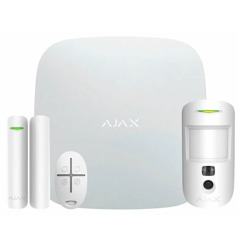 Комплект охоронної сигналізації Ajax StarterKit Cam HDR (8EU) UA White
