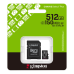 Карта пам`яті MicroSDXC 512GB UHS-I Class 10 Kingston Canvas Select Plus R150MB/s + SD-адаптер (SDCS3/512GB)
