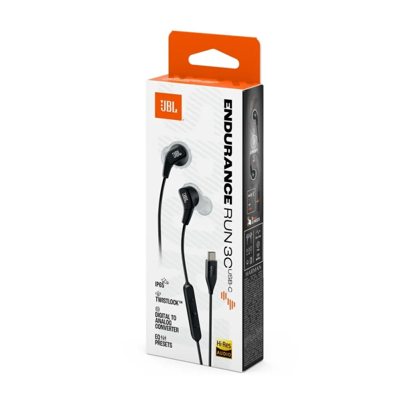 Гарнітура JBL Endurance Run 3C USB-C Black (JBLENDURRUN3CBLKG)