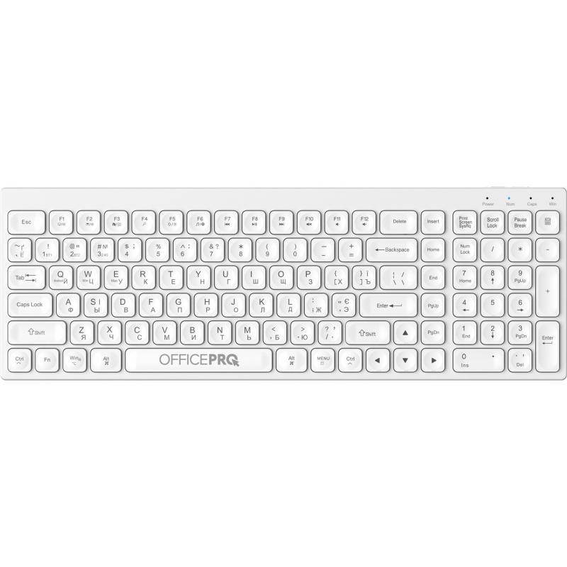 Клавіатура бездротова OfficePro SK985W Bluetooth White 
