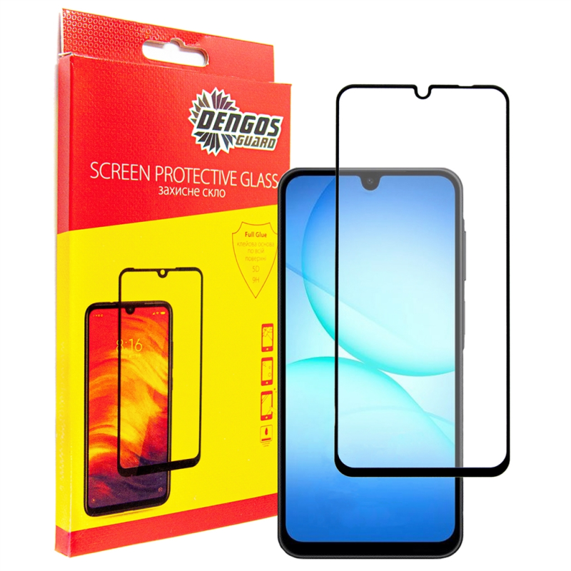 Захисне скло Dengos для Samsung Galaxy A17 SM-A175 Black Full Glue (TGFG-407)