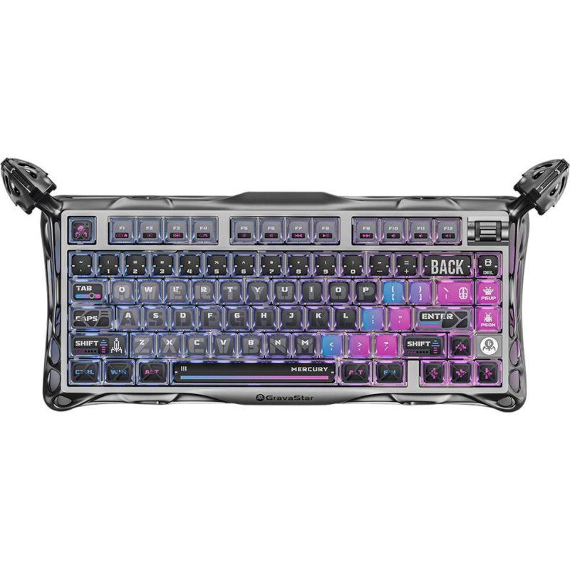 Клавіатура бездротова GravaStar Mercury K1 Pro Cyberpunk (GSK1PRO_CBLK)