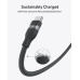 Кабель Anker Upcycled-Braided USB-C - USB-C (M/M), 240W, 0.9 м, Black (A82E2H11)