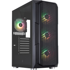 Корпус 1stPlayer XF-BK-4F7 Black без БЖ