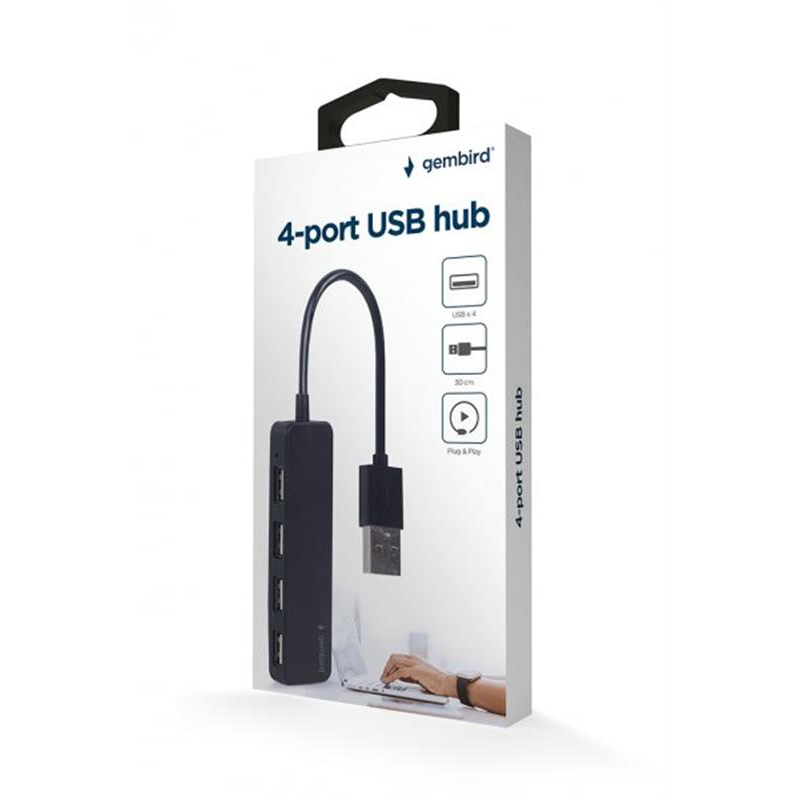 USB-хаб Gembird 4 ports Black (UHB-U2P4-06)