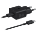 Мережевий зарядний пристрій Samsung EP-T2510XBEGEU Black, 25W + кабель USB Type-C
