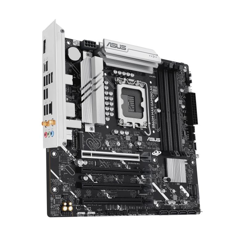 Материнcька плата ASUS B860M MAX GAMING AX s1851 B860 4xDDR5 M.2 DP USB Type-C Wi-Fi BT mATX