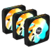 Вентилятор Gigabyte EZ Chain RVS Fan 120 3-Pack Black (GP-GBT EZRVSFAN1203)