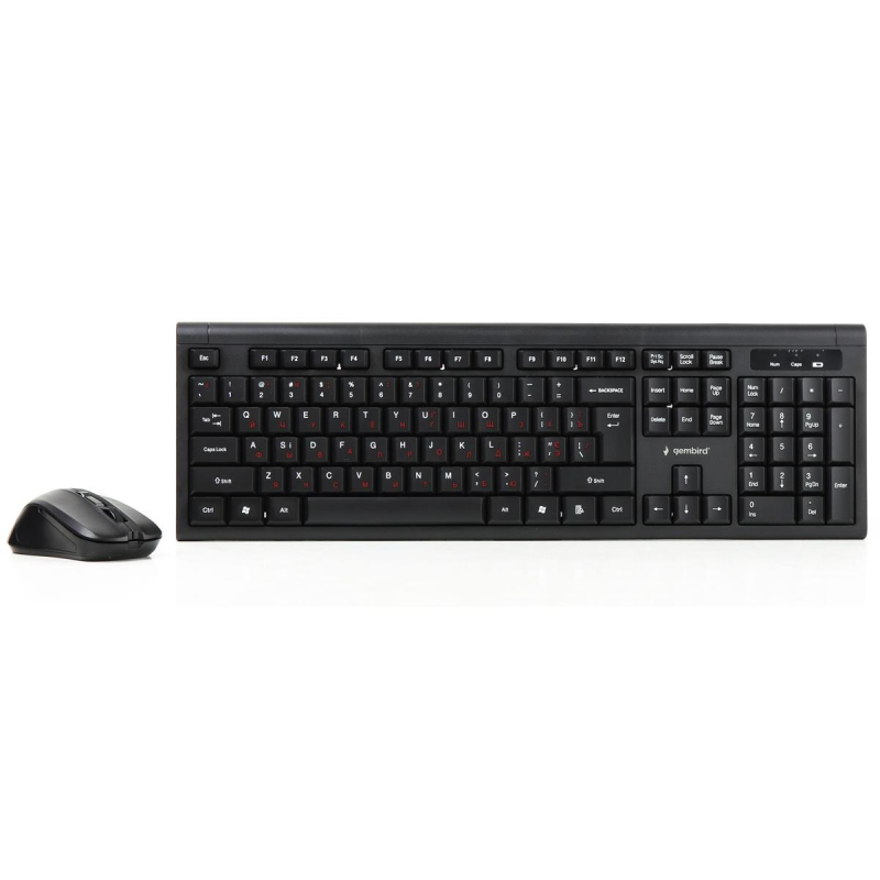 Комплект (клавіатура, миша) бездротовий Gembird KBS-WM-03-UA Black