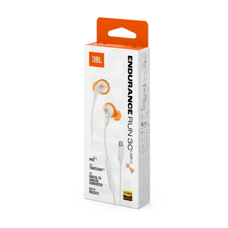 Гарнітура JBL Endurance Run 3C USB-C White (JBLENDURRUN3CWHT)