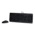 Комплект (клавіатура, миша) A4Tech F1512 Black