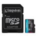 Карта пам`яті MicroSDXC  64GB UHS-I/U3 Class 10 Kingston Canvas Go! Plus R200/W200MB/s + SD-адаптер (SDCG4/64GB)