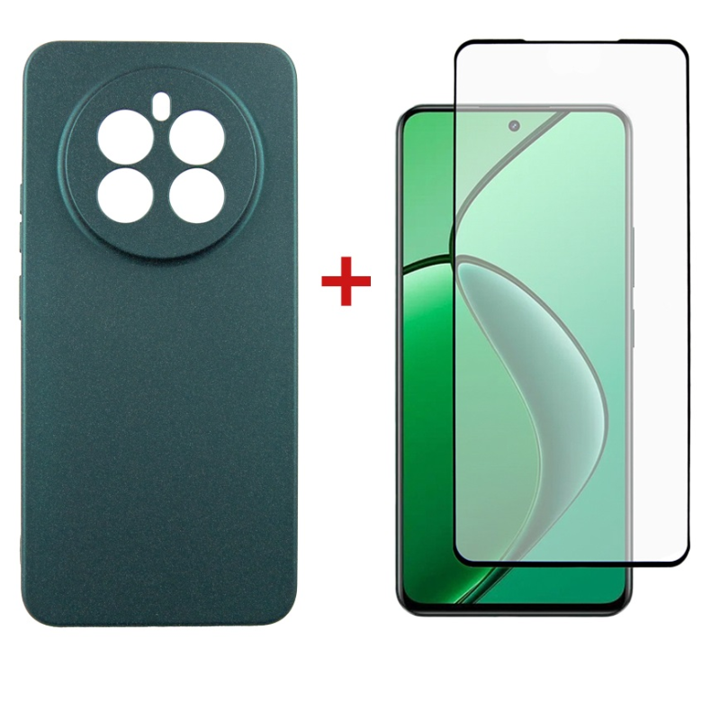 Чохол-накладка Dengos Soft для Realme 12 4G/5G Green (DG-KM-184) + захисне скло