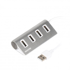 USB-хаб Maxxter 4 ports Silver (HU2A-4P-01)