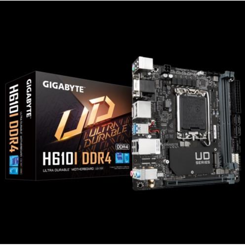 Материнська плата GIGABYTE H610I DDR4 s1700 H610 2xDDR4 M.2 HDMI D-Sub mITX