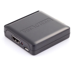 Адаптер PowerPlant (CA911493) HDMI - VGA+R/L, чорний