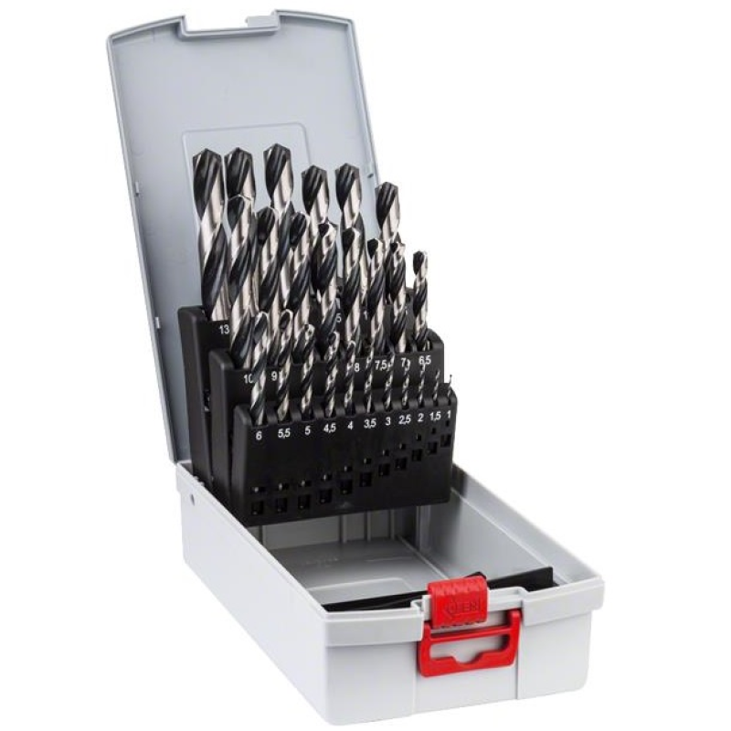 Набір свердл по металу Bosch Professional HSS-PointTeQ, 1-13мм, кейс, 25шт (2.608.577.352)