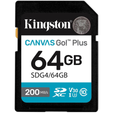Карта пам`ятi SDXC  64GB UHS-I/U3 Class 10 Kingston Canvas Go! Plus R200/W200MB/s (SDG4/64GB)
