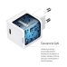 Мережевий зарядний пристрій ColorWay GaN Mini 35W PD Port PPS USB-C White (CW-CHS056PDC-WT) + кабель USB Type-C