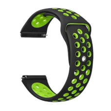 Ремінець BeCover Vents Style для Xiaomi iMi KW66/Mi Watch Color/Watch S1 Active/Haylou LS01/LS05 Black-Green (705802)