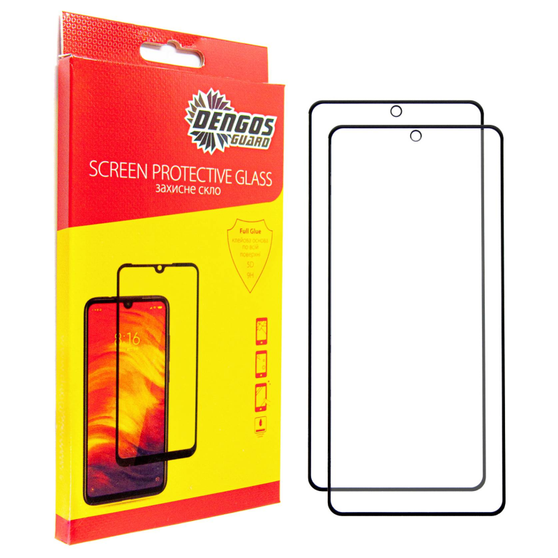 Захисне скло Dengos для Motorola G15/G15 Power Black Full Glue (DG-TG2P-75) 2шт