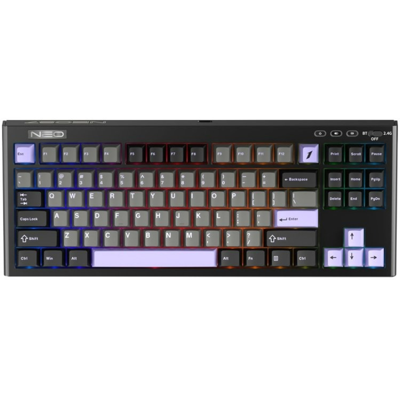 Клавіатура бездротова 1stPlayer NEO87 Wireless Midnight Violet (NEO87-MV-TLD)