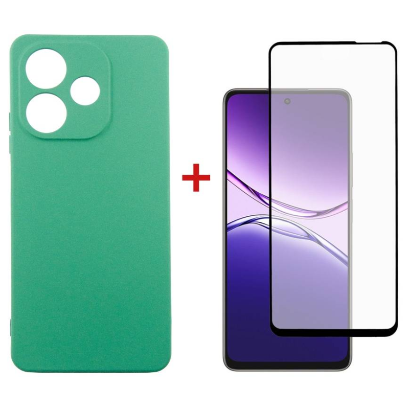 Чохол-накладка Dengos для Oppo A5 Pro Mint Full Glue (DG-KM-153) + захисне скло