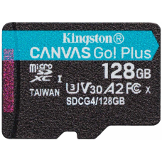 Карта пам`яті MicroSDXC  128GB UHS-I/U3 Class 10 Kingston Canvas Go! Plus R200/W200MB/s (SDCG4/128GBSP)