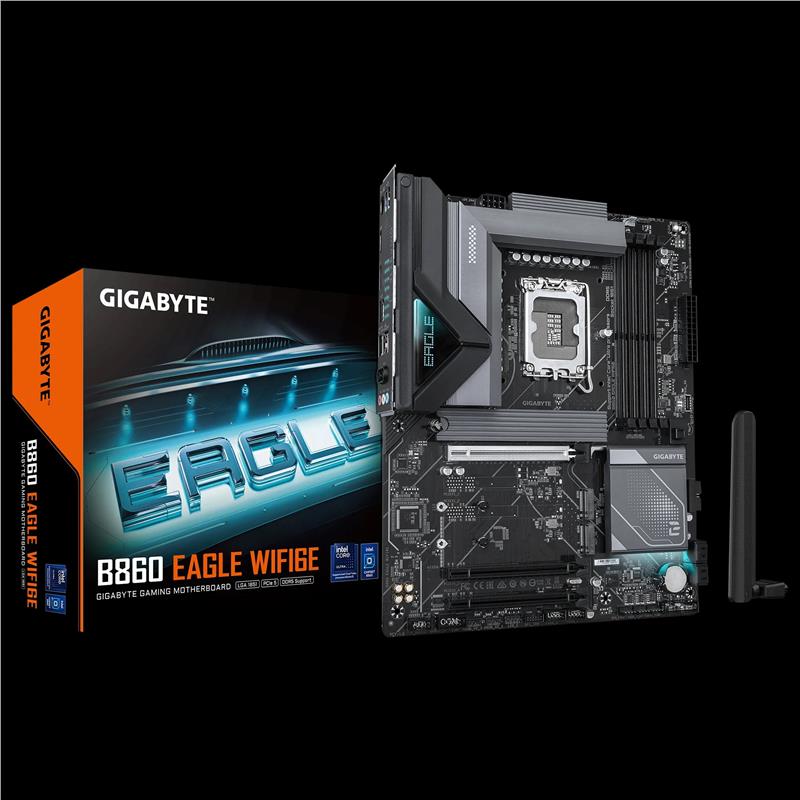 Материнська плата GIGABYTE B860 EAGLE WIFI6E s1851 B860 4xDDR5 M.2 HDMI DP Wi-Fi BT ATX