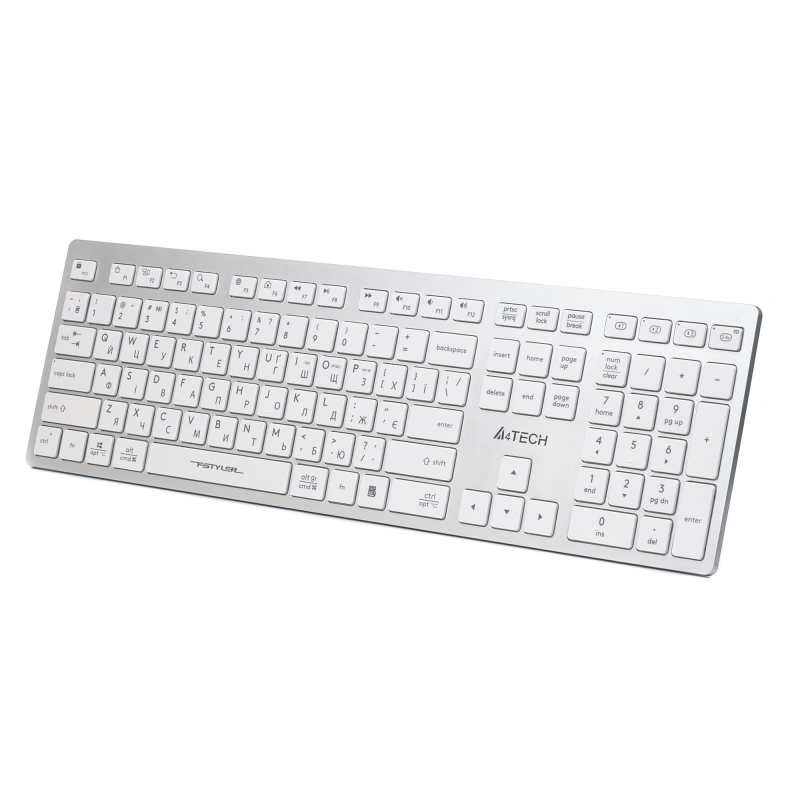 Клавіатура бездротова A4Tech Fstyler FBX50C White