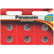 Батарейка Panasonic CR 2016 BL 6шт