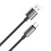 Кабель ColorWay USB - USB Type-C (M/M), zinc alloy braided, 3А, 1 м, Black (CW-CBUC098-BK)