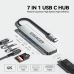 USB-хаб Essager QingHong 7 in 1 USB-C Hub (EHB07-QH0G-Z)