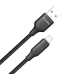 Кабель ColorWay USB - Lightning (M/M), TPE embossed, 3А, 1 м, Black (CW-CBUL101-BK)