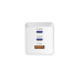 Мережевий зарядний пристрій Sigma mobile X-power 65W GaN, PD, QC (2xUSB-C + 1xUSB-A) White (PS65-01)