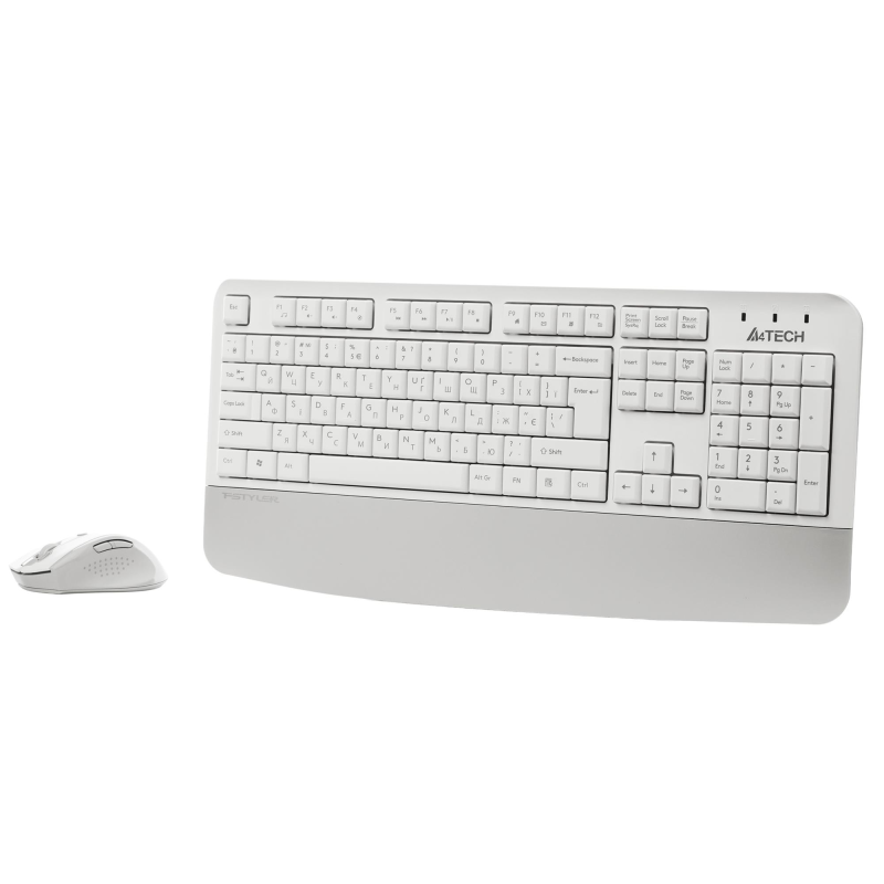 Комплект (клавіатура, миша) бездротовий A4Tech Fstyler FG2500S Plus White