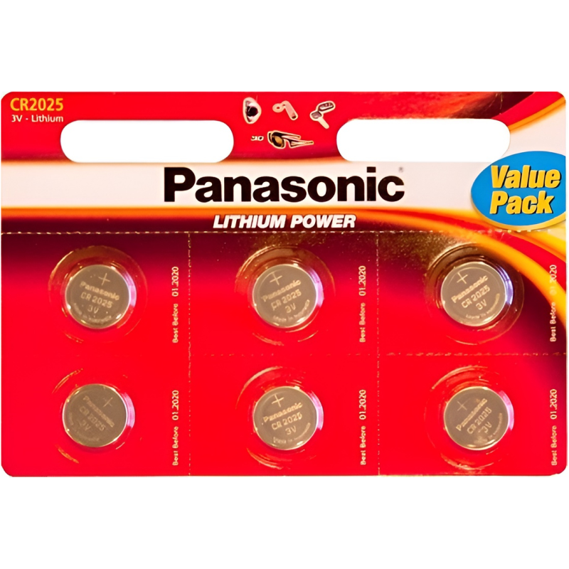 Батарейка Panasonic CR 2025 BL 6шт