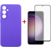 Чохол-накладка Dengos для Samsung Galaxy S23 FE SM-S711 Purple (DG-KM-12) + захисне скло