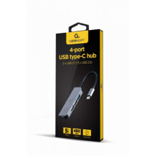 USB-хаб Cablexpert USB Type-C 4-в-1 Grey (UHB-CM-U3P1U2P3-01)