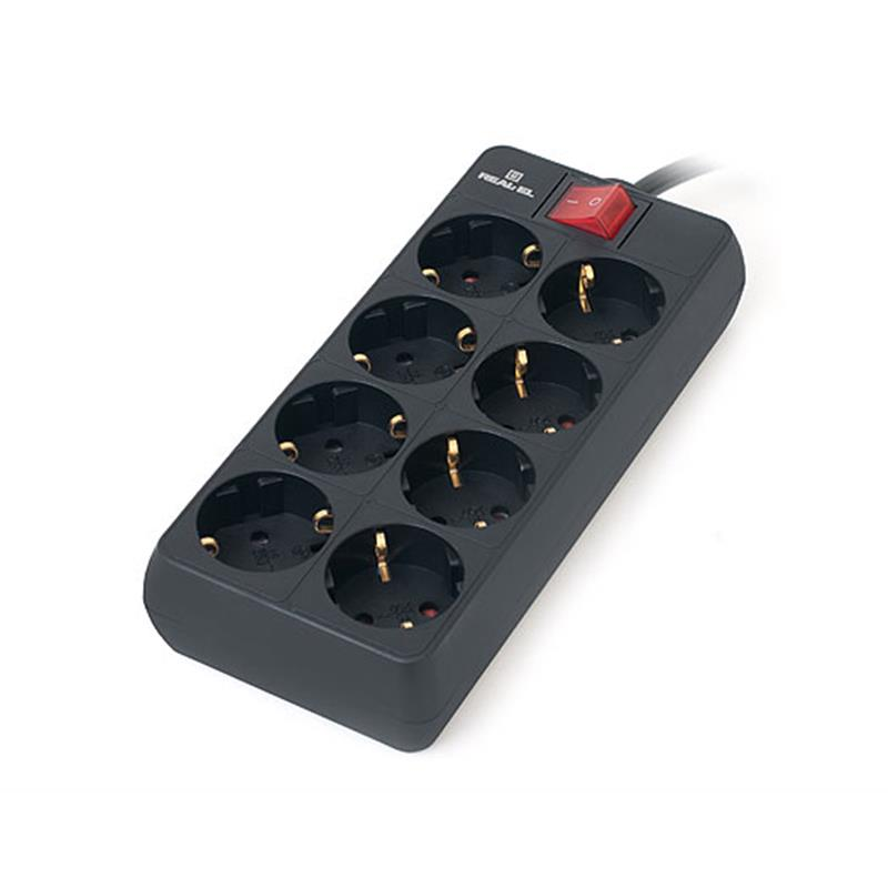 Фільтр живлення REAL-EL RS-8 Protect 1.8 м Black (EL122300021)