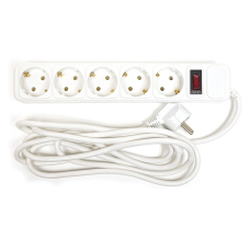 Фільтр живлення PowerPlant JY-1056/3 (PPSA10M30S5B) 5 розеток, 3 м, білий, коробка
