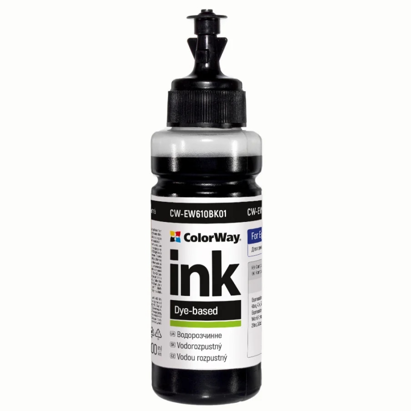 Чорнило ColorWay Epson XP103/600 (Black) (ColorWay-EW610BK01) 100мл